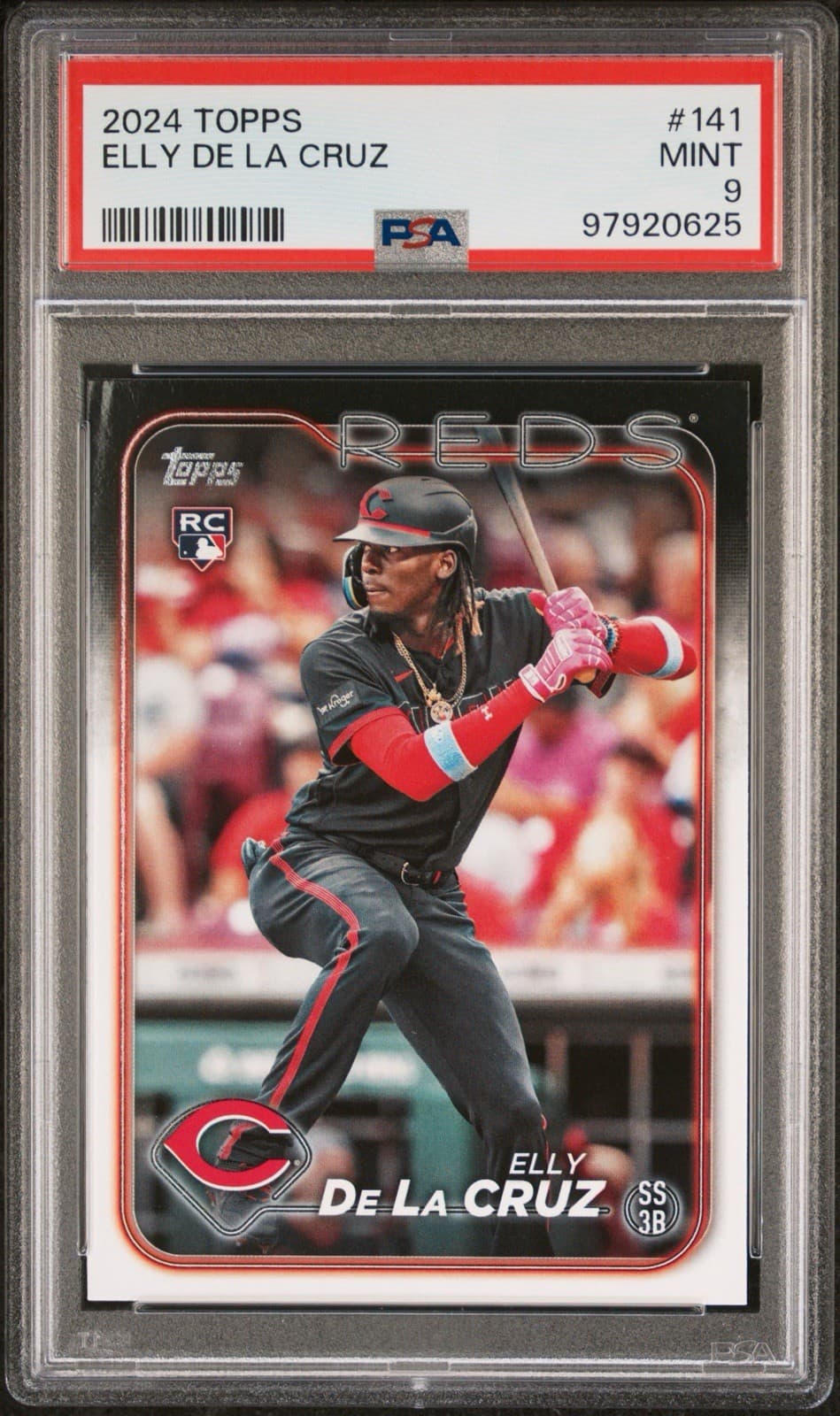 2024 Topps Series 1 - Elly De La Cruz #141 (RC). PSA 9 Mint.