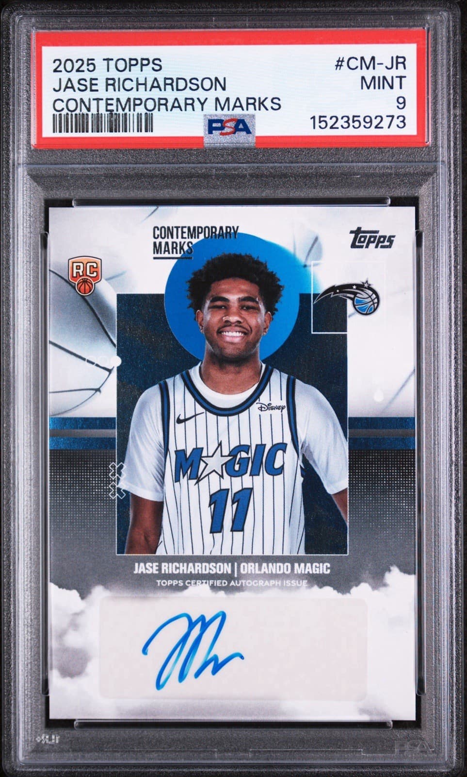 2025-26 Topps - Contemporary Marks Jase Richardson #CM-JR (AU, RC). PSA 9 MINT