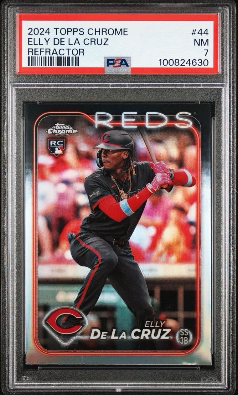 2024 Topps Chrome Elly De La Cruz Refractor #44 PSA 7