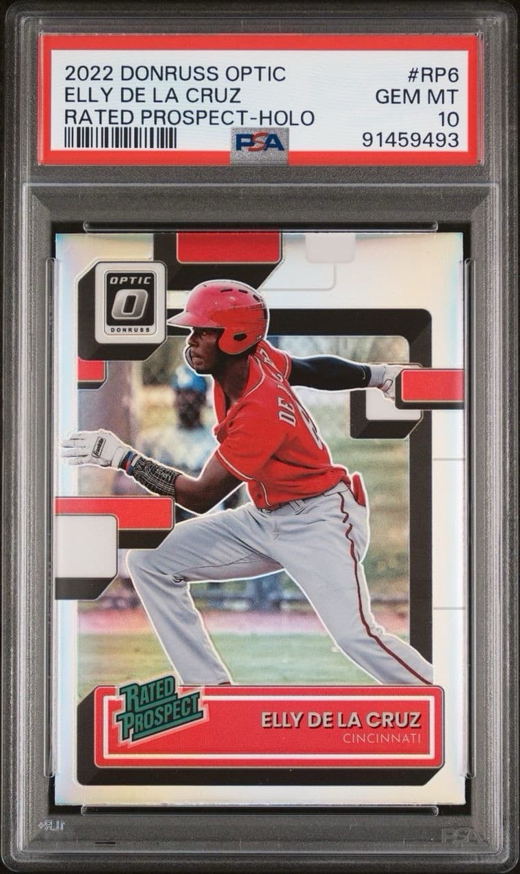 2022 Donruss Optic - Rated Prospect Holo. Elly De La Cruz (RC). PSA 10. Pop 55!