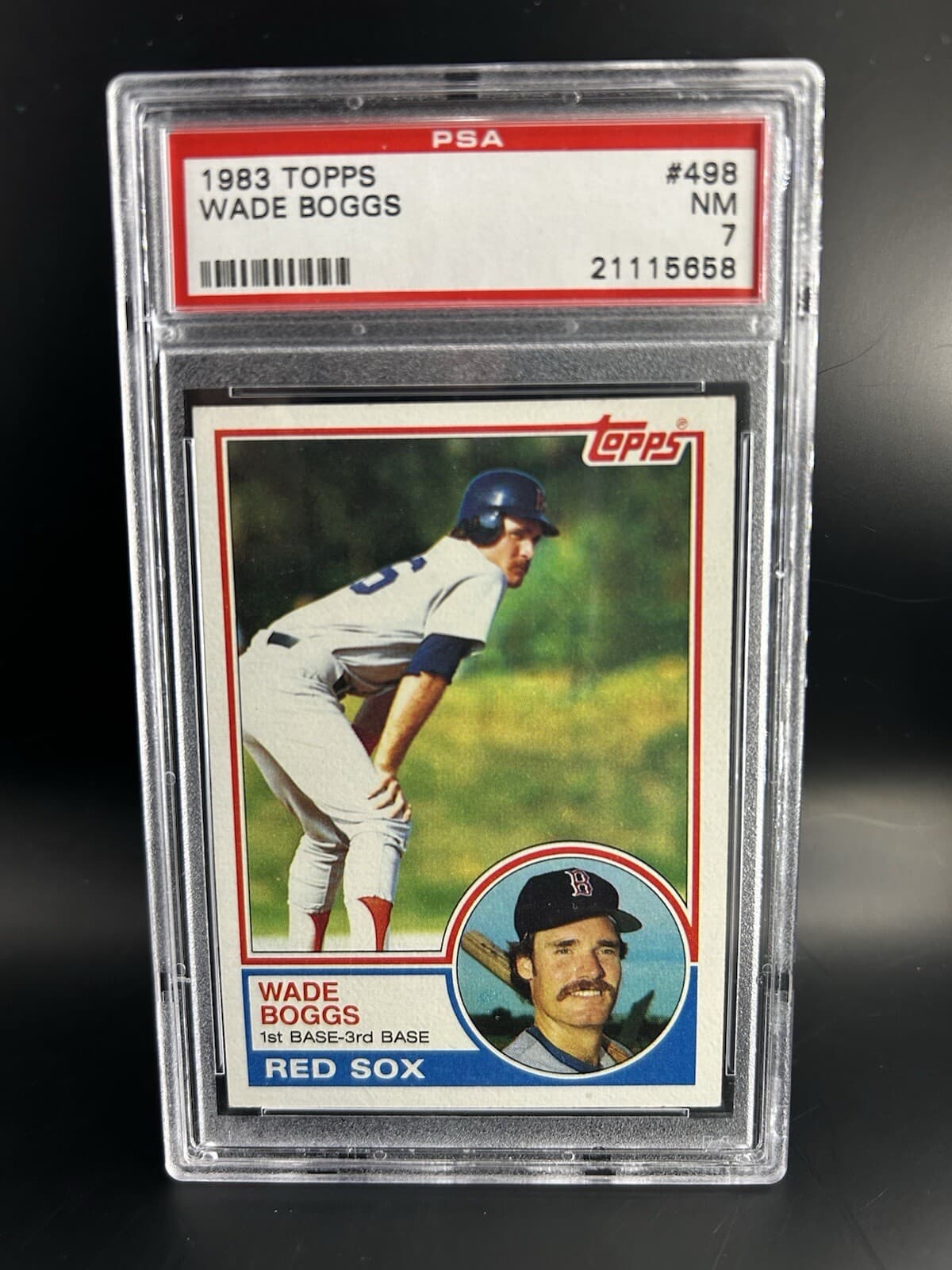 1983 Topps - #498 Wade Boggs (RC). PSA 7.