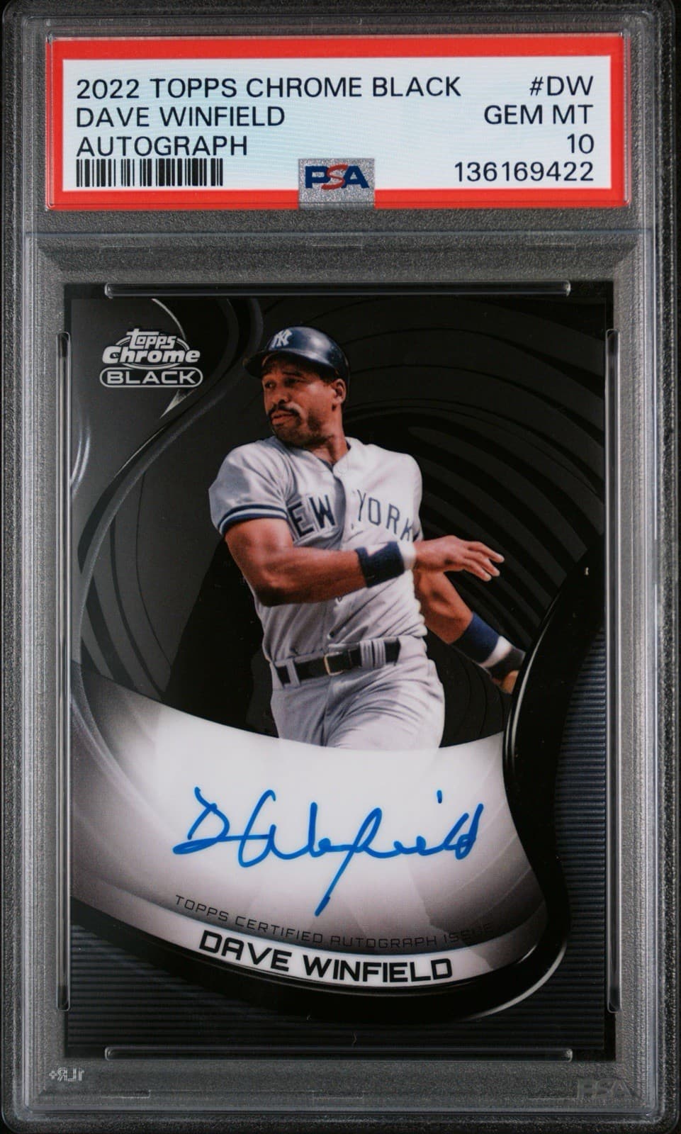 2022 Topps Chrome Black - Dave Winfield Autograph #CBA-DW. PSA 10 GEM.