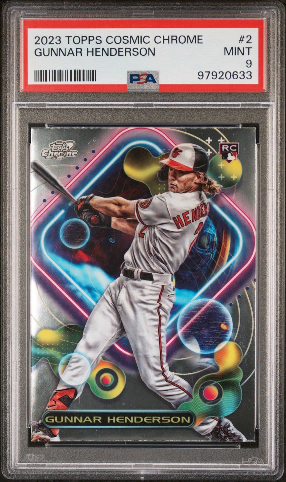 2023 Topps Cosmic Chrome - Gunnar Henderson #2 (RC). PSA 9 Mint