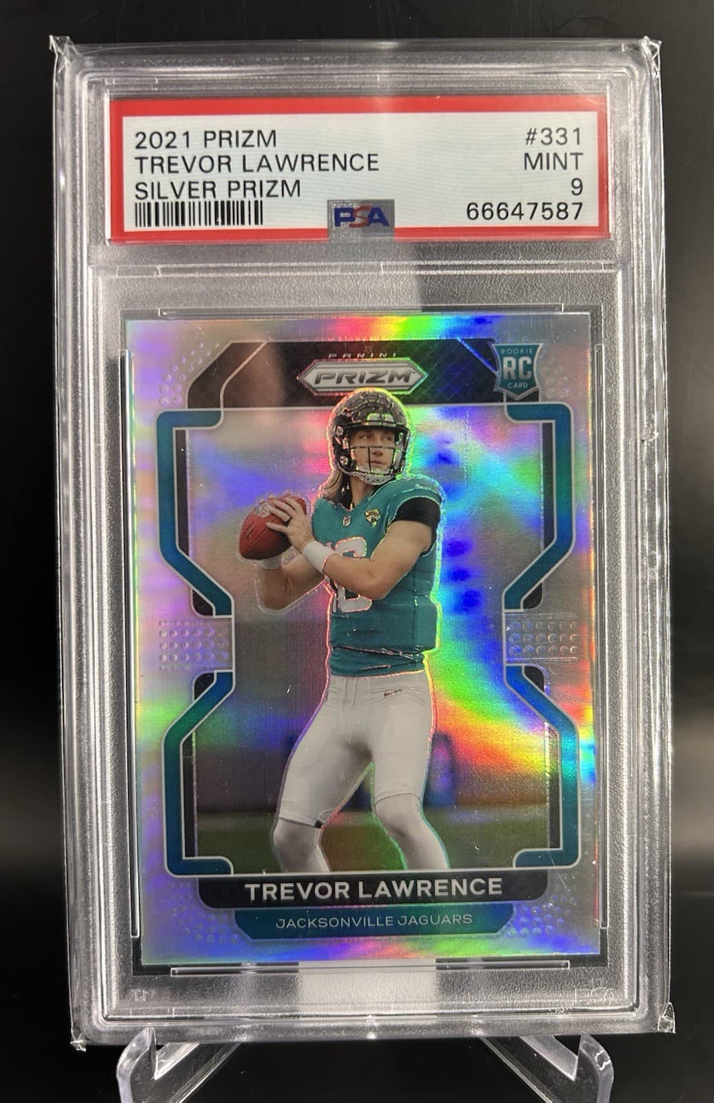 2021 Prizm Trevor Lawrence #331 Silver Prizm (RC).  PSA 9.  eBay Authenticated