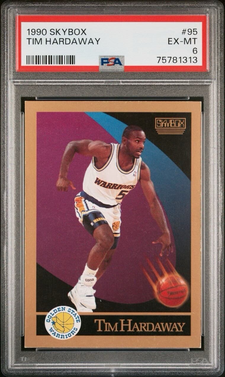 1990 Skybox Tim Hardaway #95 Golden State Warriors PSA 6