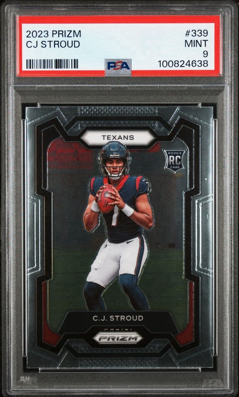 2023 Prizm CJ STROUD #339 PSA 9 ROOKIE RC Houston Texans
