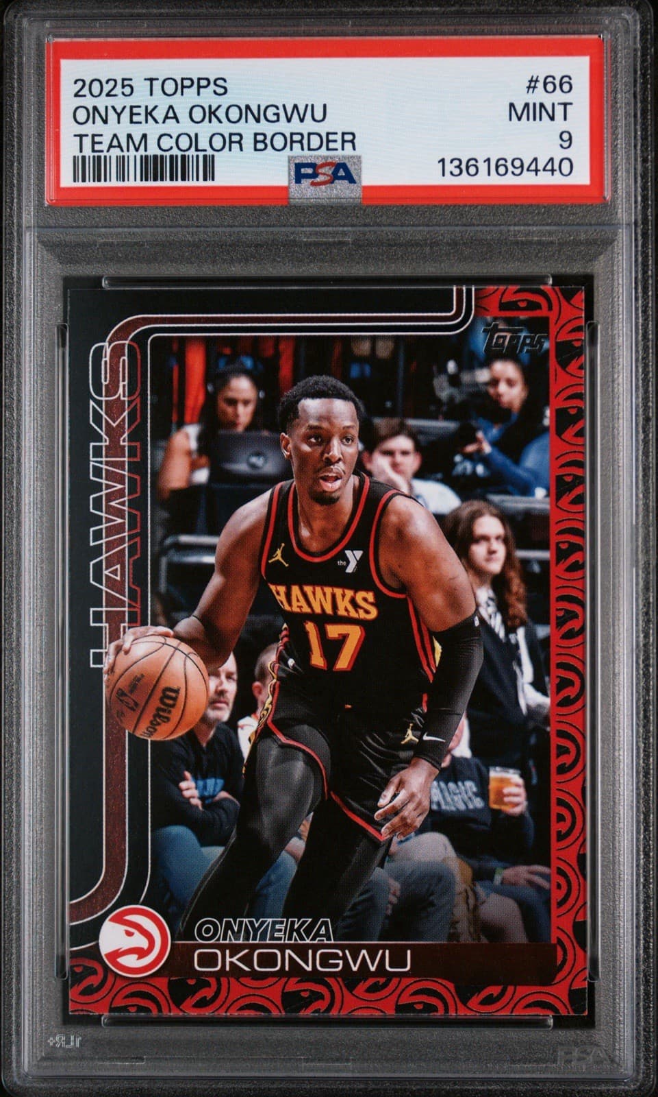 2025-26 TOPPS #66 ONYEKA OKONGWU TEAM COLOR BORDER. PSA 9 MINT