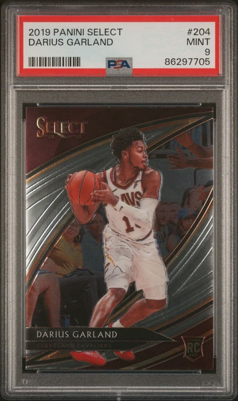 2019-20 Panini Select - Courtside #204 Darius Garland (RC). PSA 9