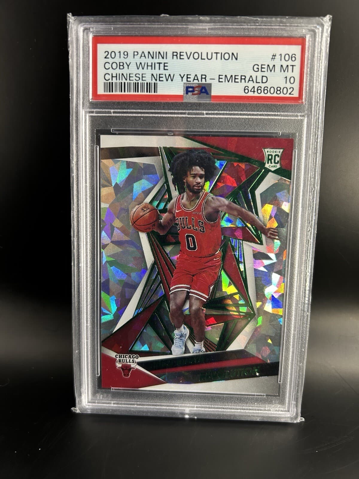 2019 Panini Revolution Chinese New Year Emerald Coby White RC /88. PSA 10. Pop 6