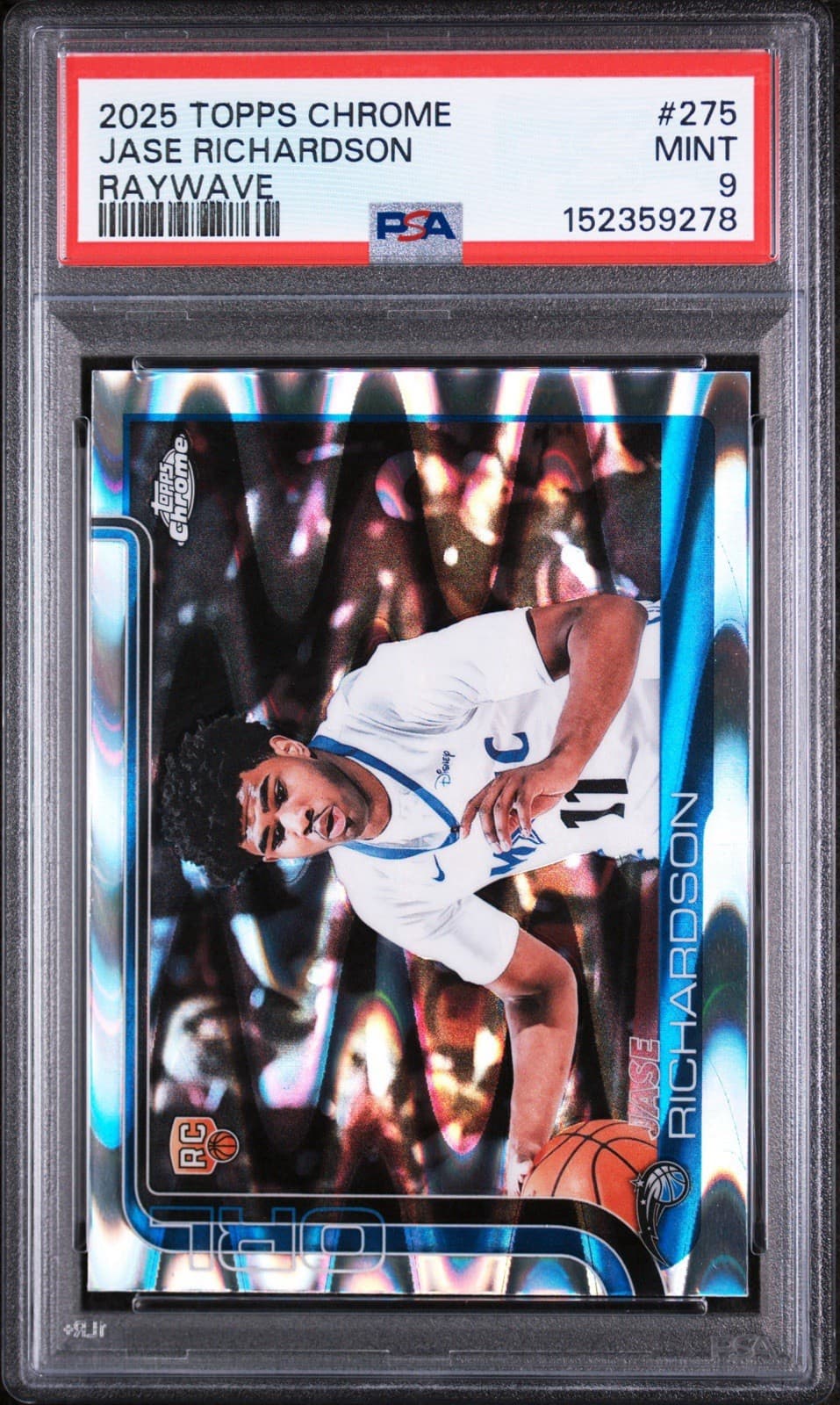 2025-26 Topps Chrome - Jase Richardson #275 RayWave Refractor (RC). PSA 9 MINT