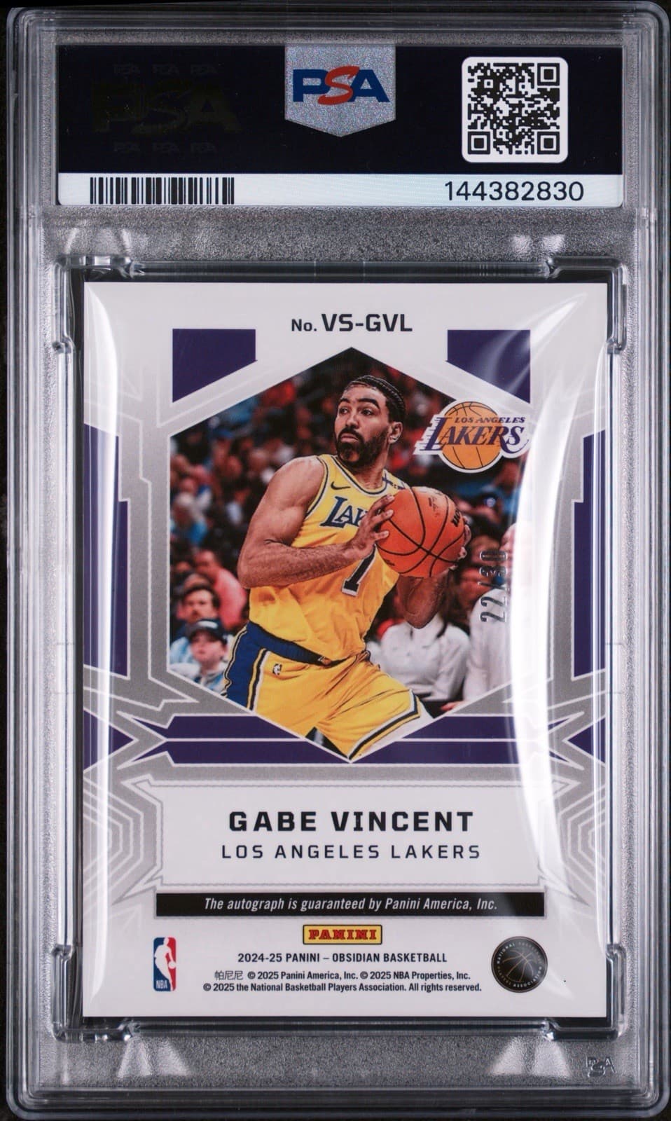 2024 Obsidian Gabe Vincent Volcanic Signatures EE Blue Flood /30. PSA 10. Pop 1!
