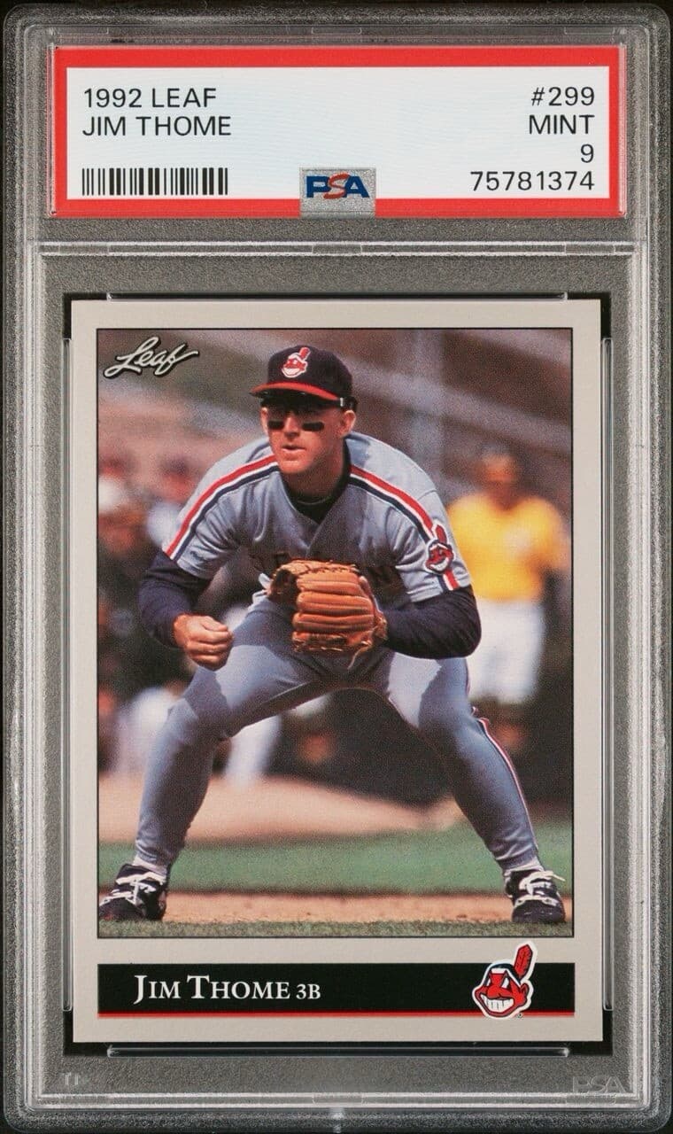 1992 Leaf #299 Jim Thome Cleveland Indians PSA 9 MINT
