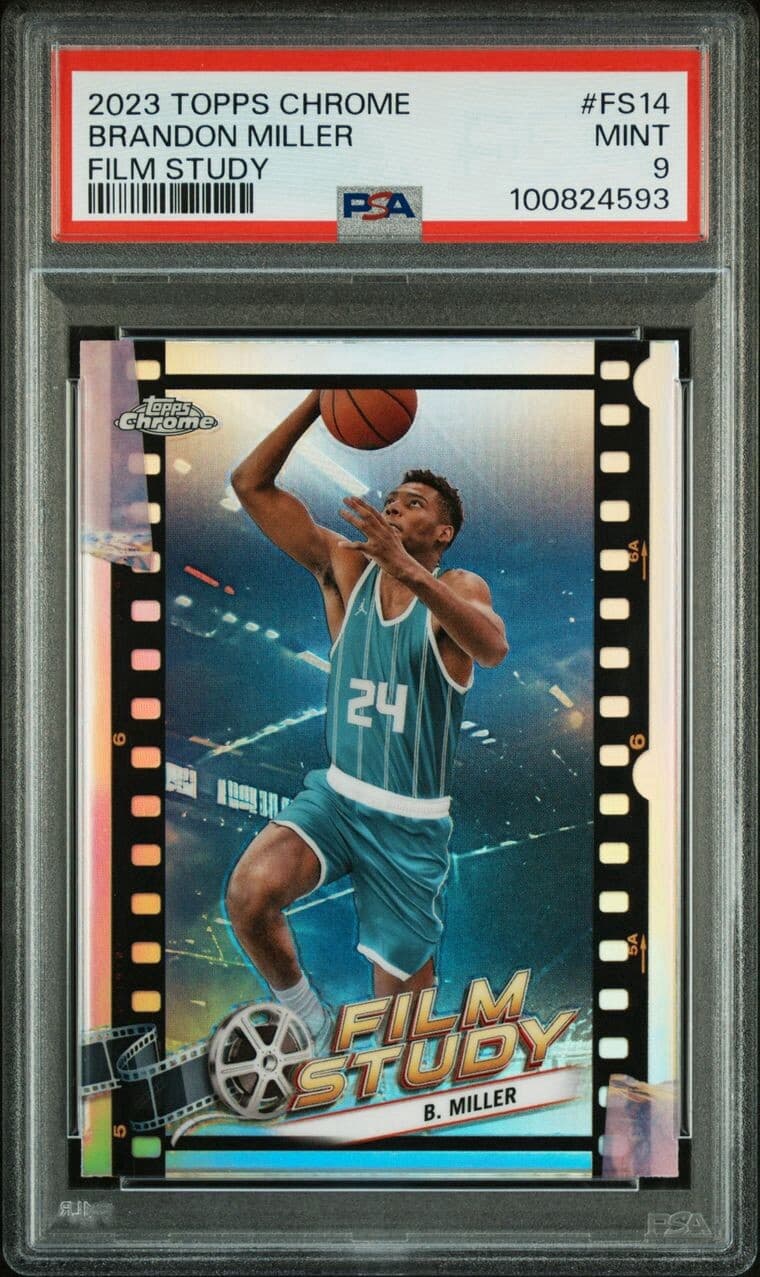 2023 TOPPS CHROME FILM STUDY #FS14 BRANDON MILLER ROOKIE RC PSA 9