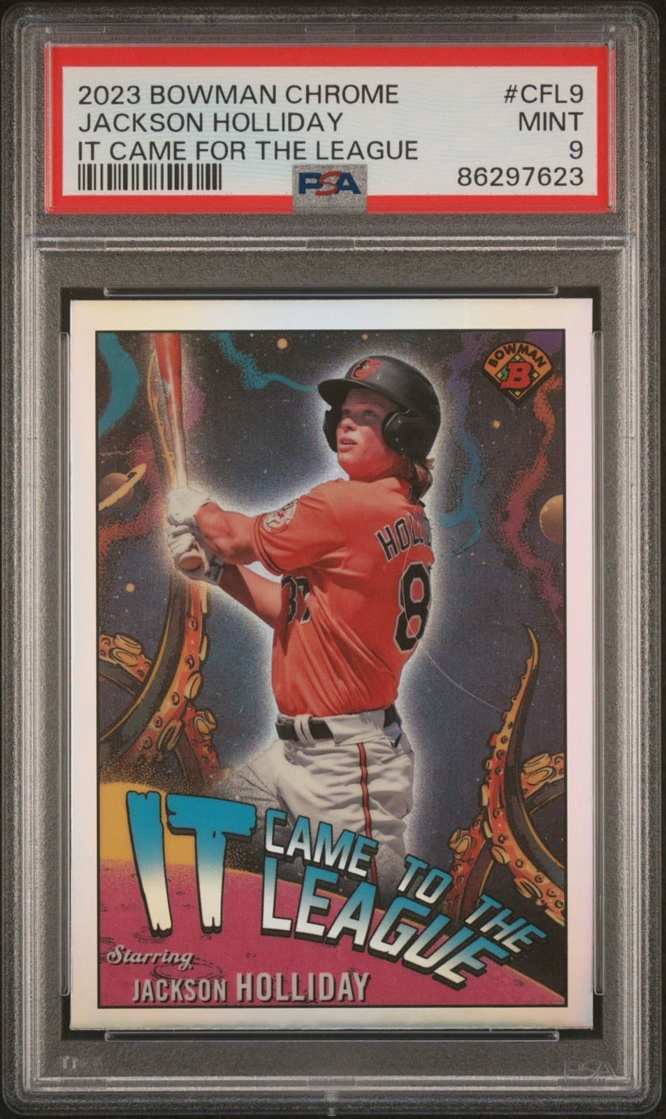 2023 Bowman Chrome - It Came to the League Jackson Holliday #CFL-9 (RC). PSA 9