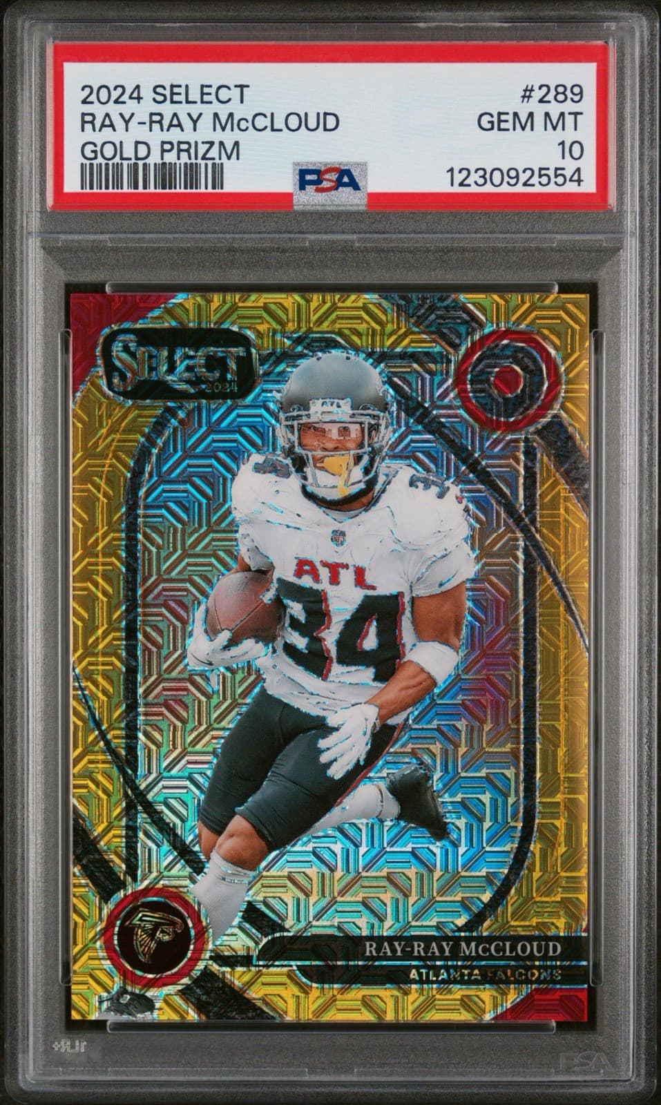2024 Panini Select - Club Level Ray-Ray McCloud Gold Prizm 10/10. PSA 10. Pop 1!