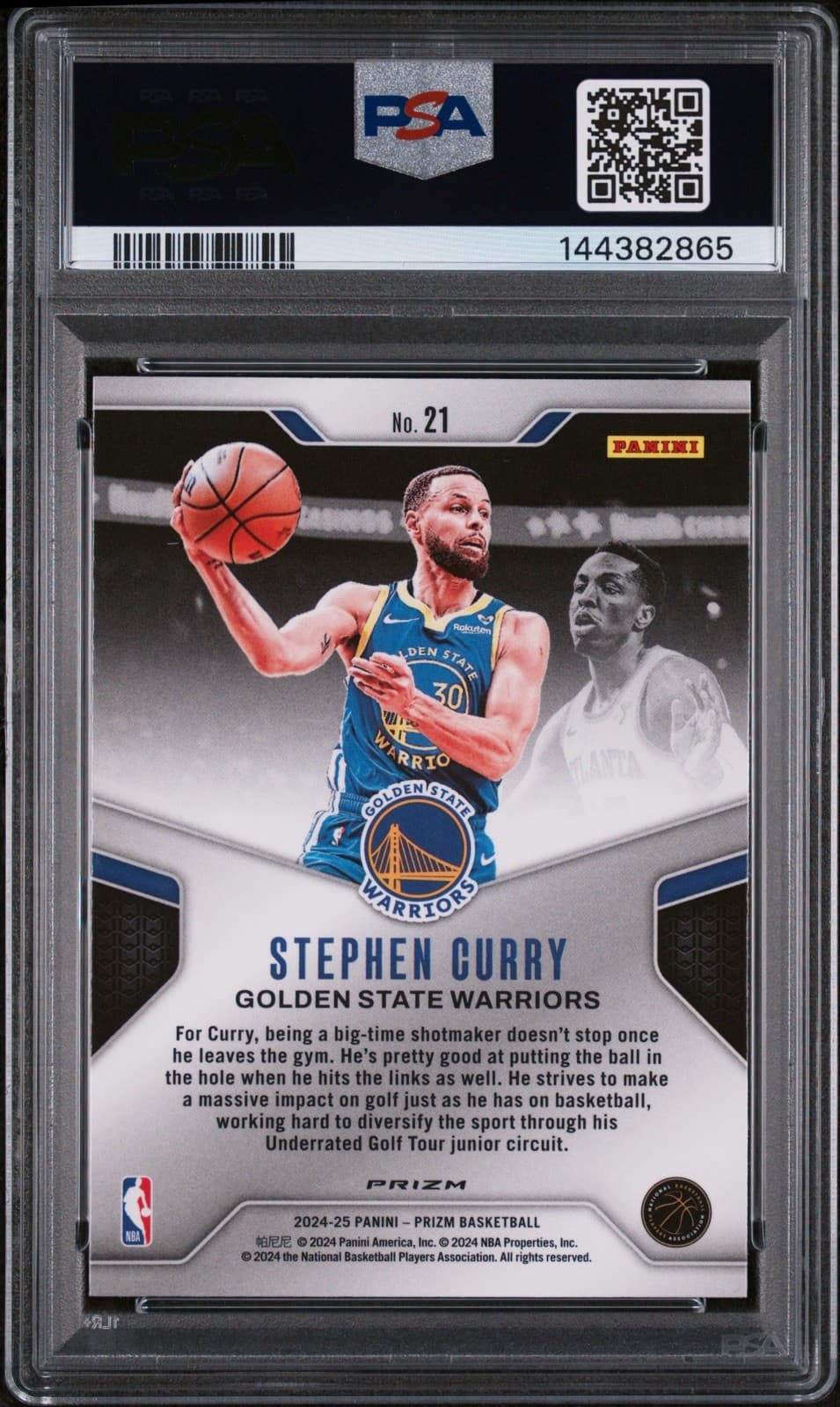 2024-25 Panini Prizm - Dominance Stephen Curry #21 Green Prizm. PSA 10. Pop 5!