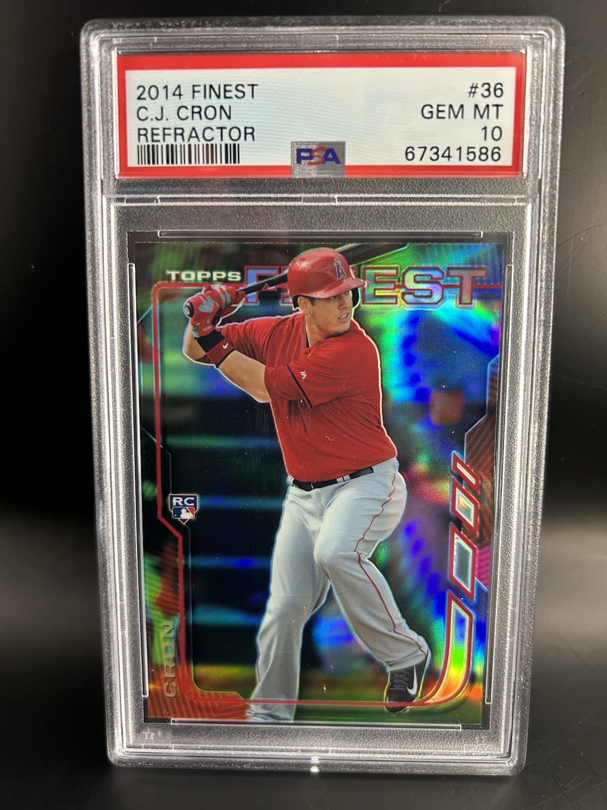 2014 Topps Finest - C.J. Cron #36 Refractor (RC). PSA 10!