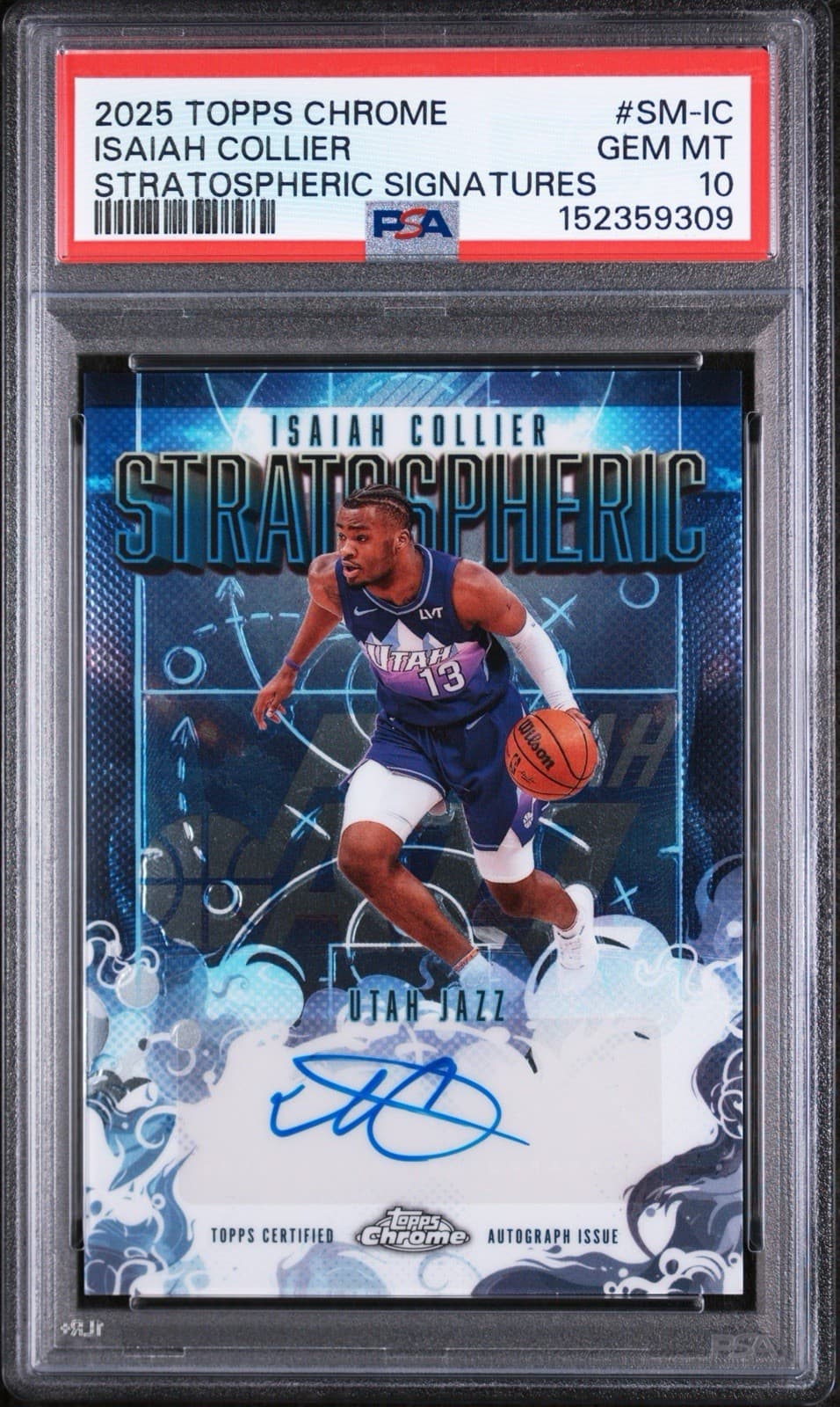 2025 Topps Chrome - Stratospheric Signatures Isaiah Collier #SM-IC (AU). PSA 10