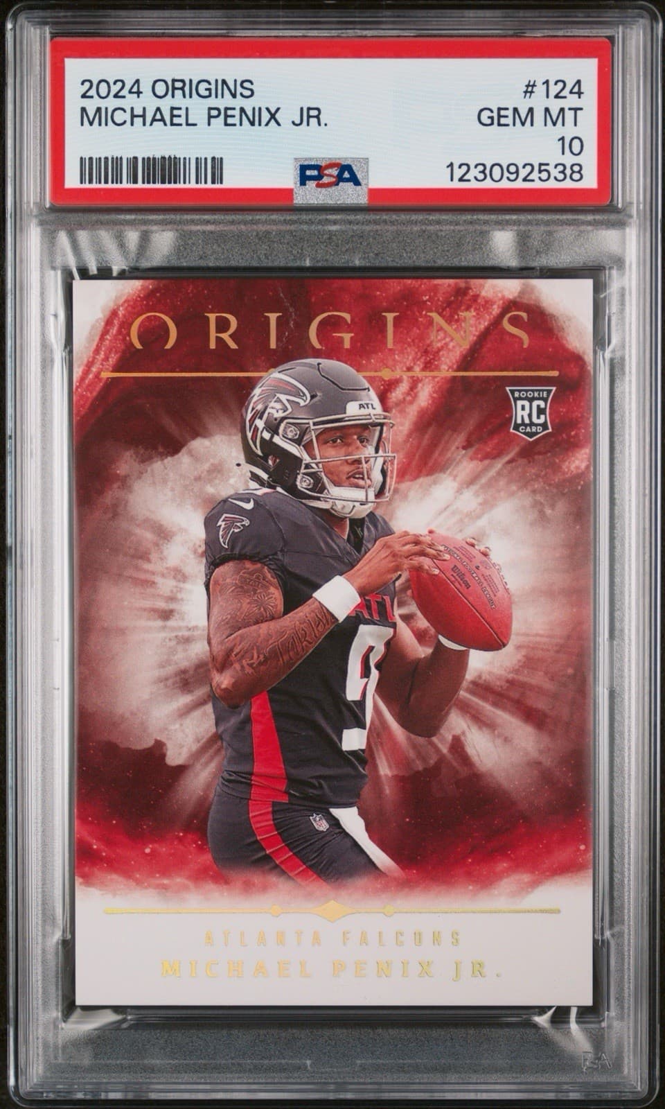 2024 Panini Origins - Michael Penix Jr. #124 (RC). PSA 10 GEM MT. Low Pop