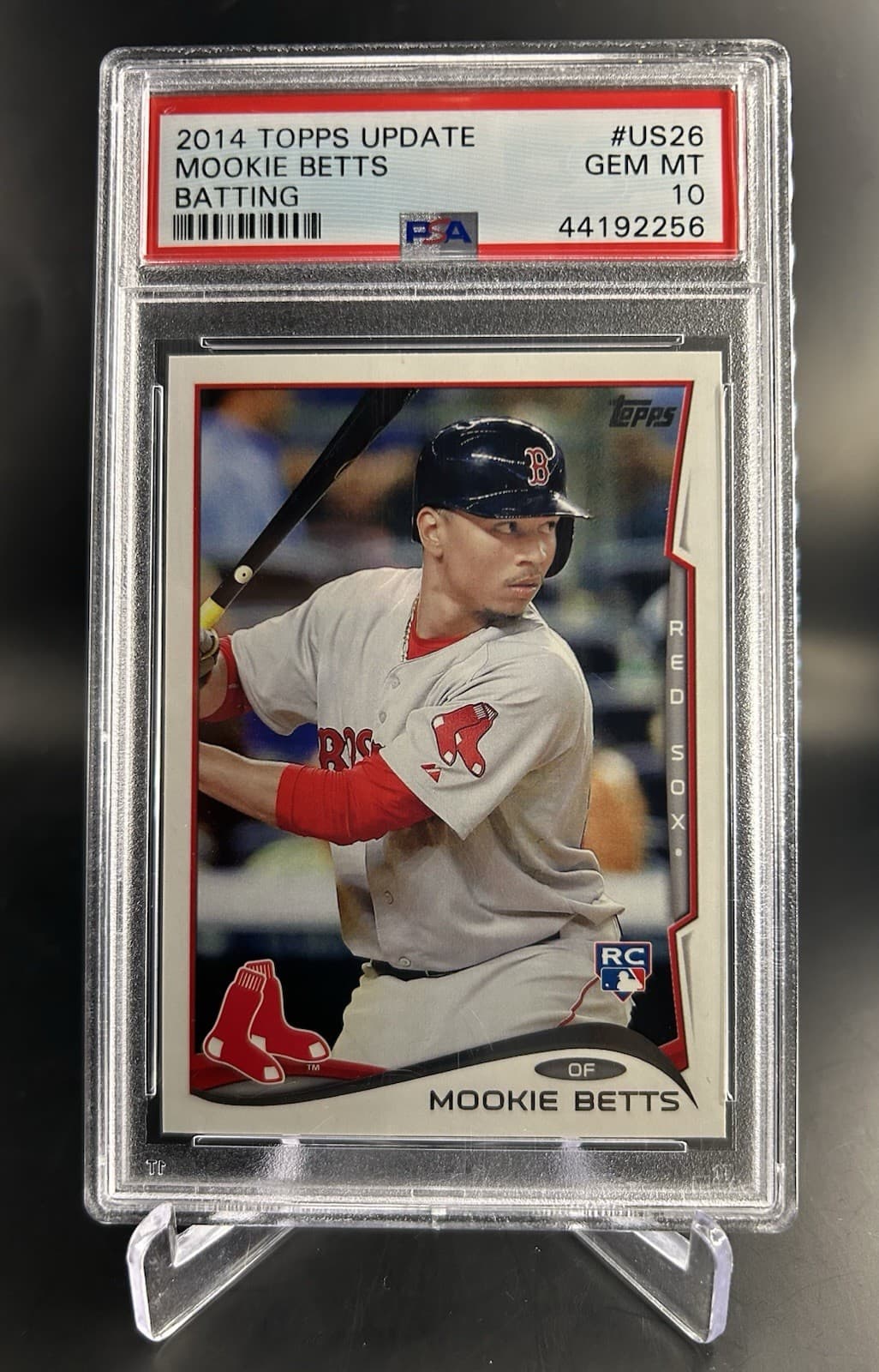 2014 Topps Update Series - Mookie Betts #US-26 Batting (RC). PSA 10 GEM MT