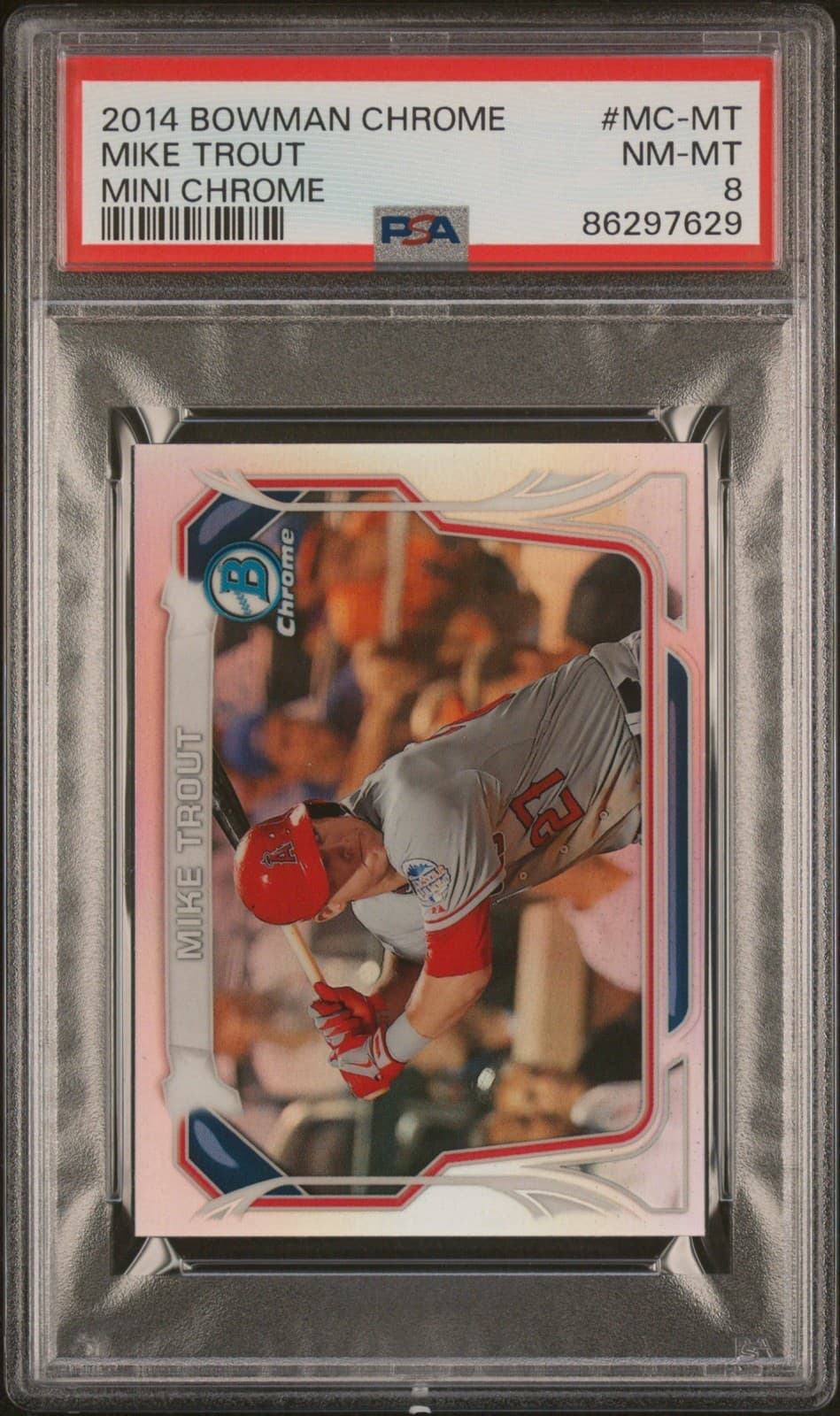 2014 Bowman Chrome - Mini Chrome Mike Trout #MC-MT. PSA 8