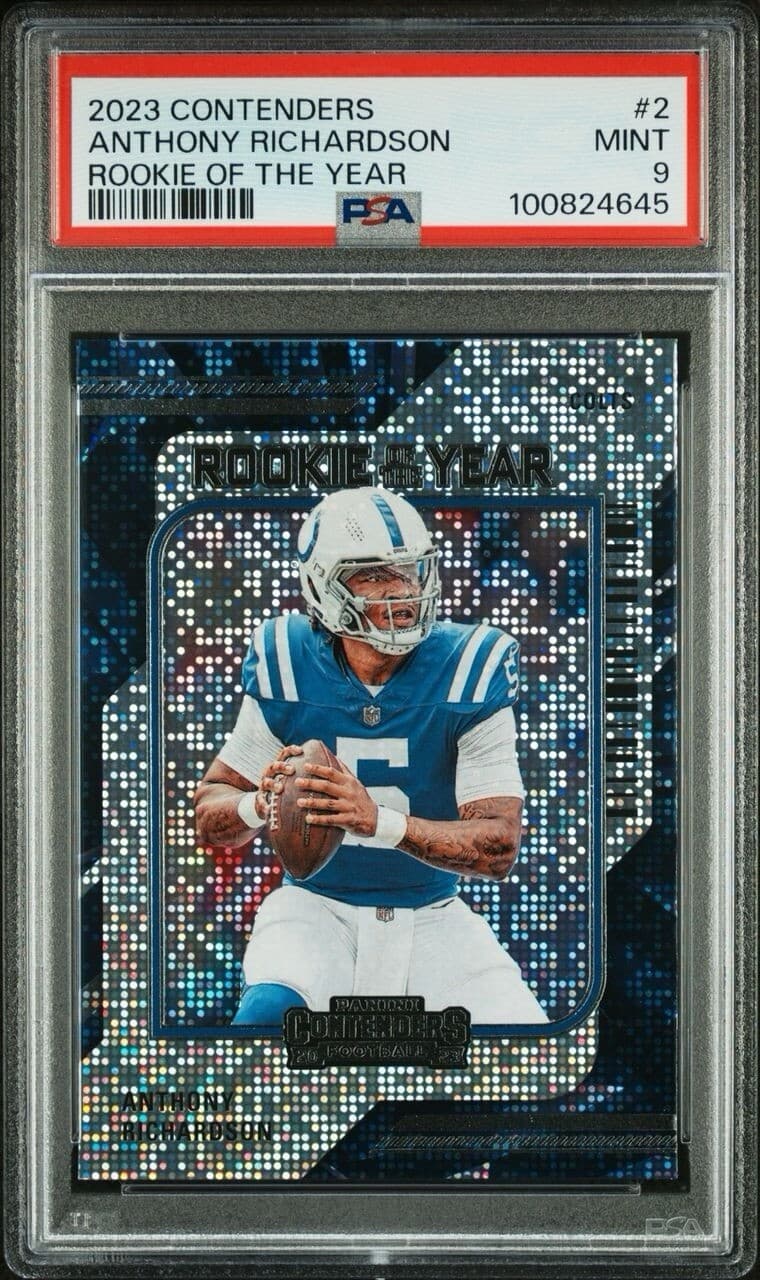 Anthony Richardson 2023 Panini Contenders #2 Rookie of the Year PSA 9
