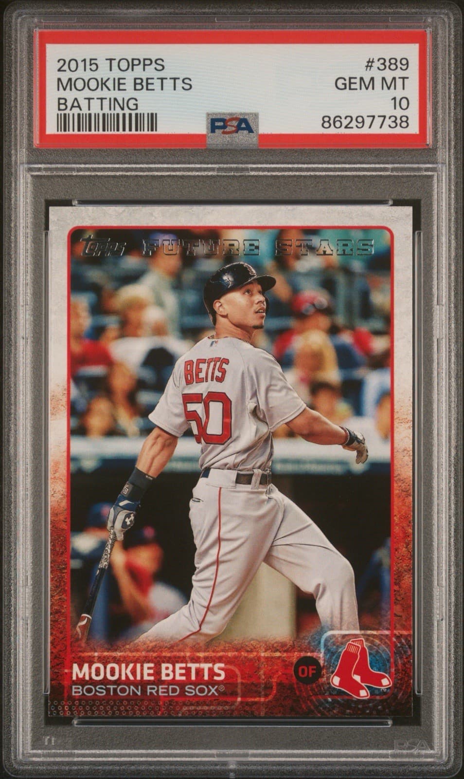 2015 Topps Future Stars  - Mookie Betts #389 Batting. PSA 10 - GEM MT!