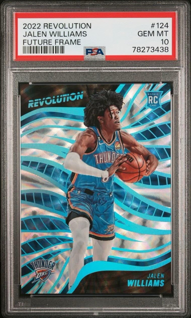 2022 Revolution  Jalen Williams (RC) Future Frame #124. 12/60. PSA 10. Pop 4
