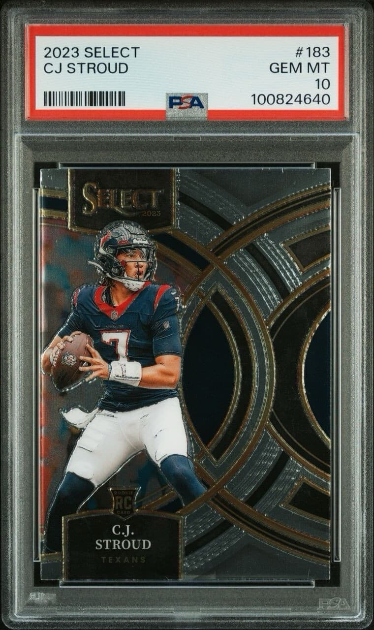 2023 SELECT  C.J STROUD RC #183 PSA 10 HUSTON TEXANS ROOKIE PSA 10 GEM MINT