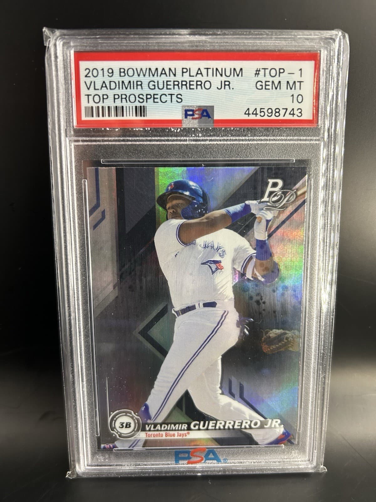 2019 Bowman Platinum - Top Prospects #TOP-1 Vladimir Guerrero Jr. (RC). PSA 10.