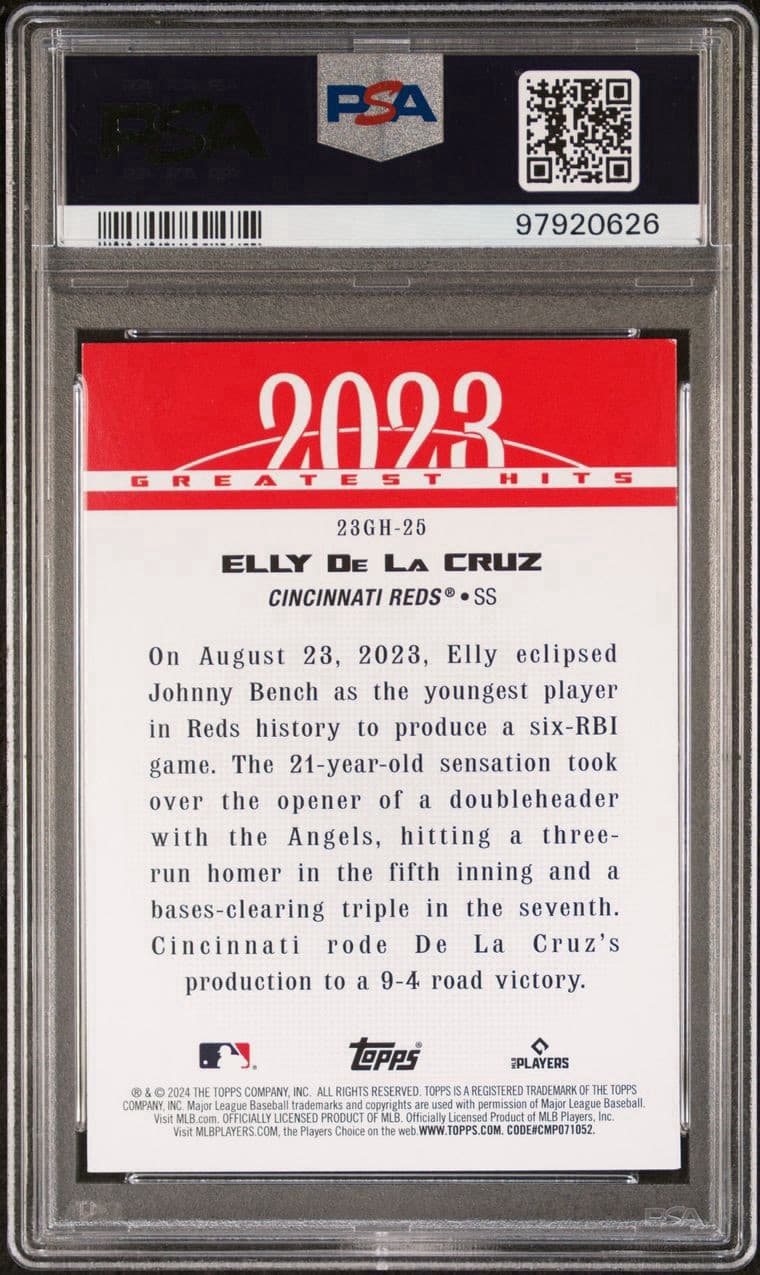 2024 Topps Series 1 - 2023 Greatest Hits #23GH-25 Elly De La Cruz (RC) thumbnail 2