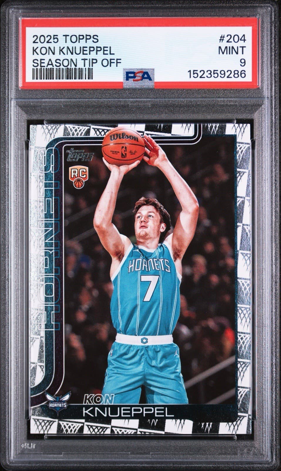 2025-26 Topps - Kon Knueppel #204 Season Tip-Off (RC). PSA 9 MINT