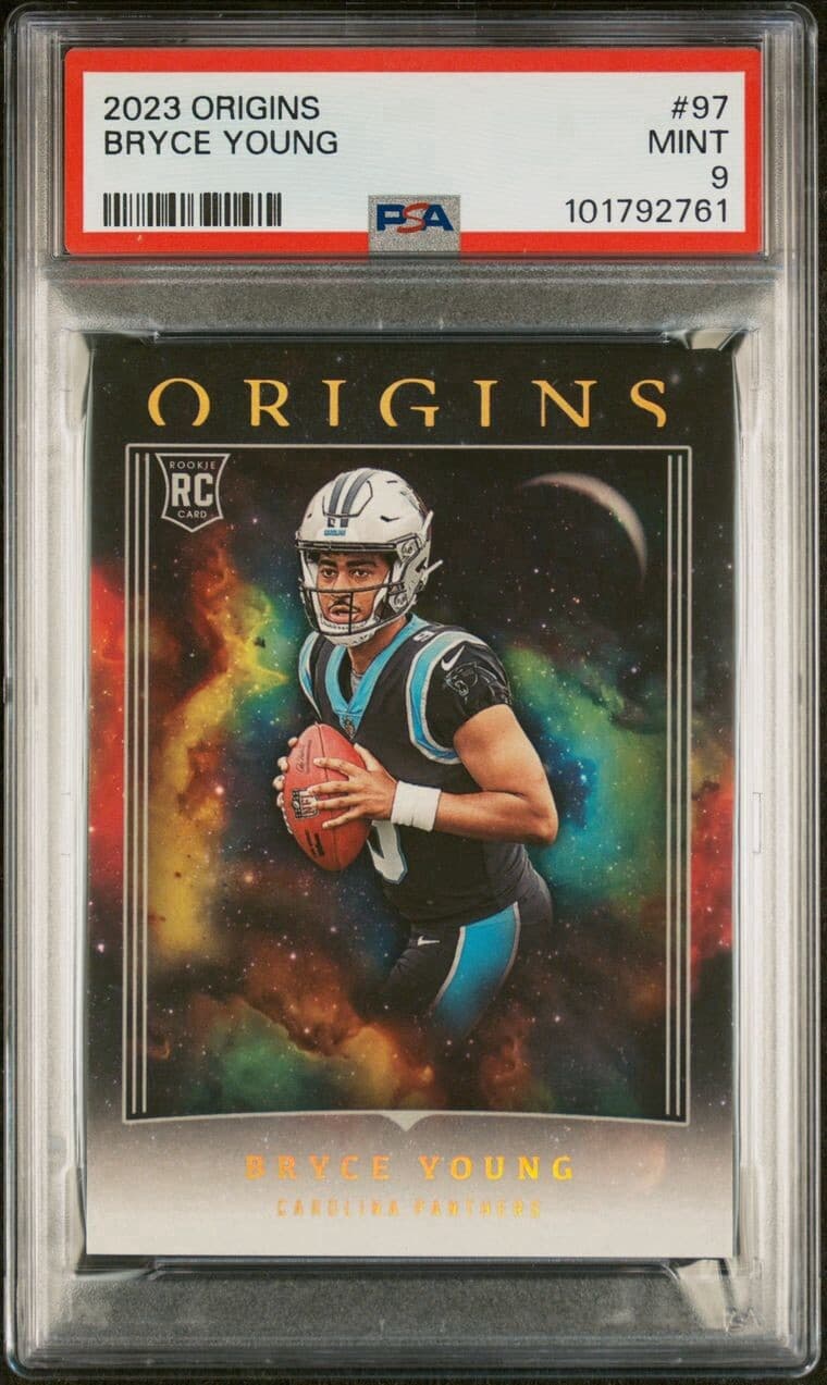 2023 Panini Origins - #97 Bryce Young (RC). PSA 9. Pop 21.