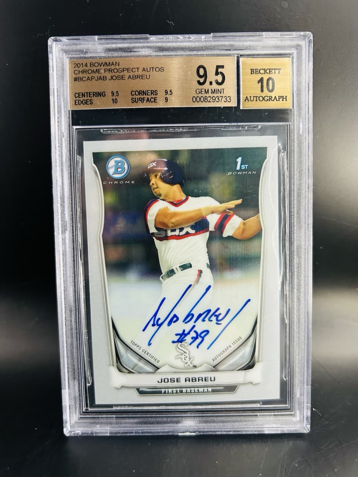 2014 Bowman - Prospect Autographs Chrome José Abreu #BCAP-JAB (RC). BGS 9.5/10.