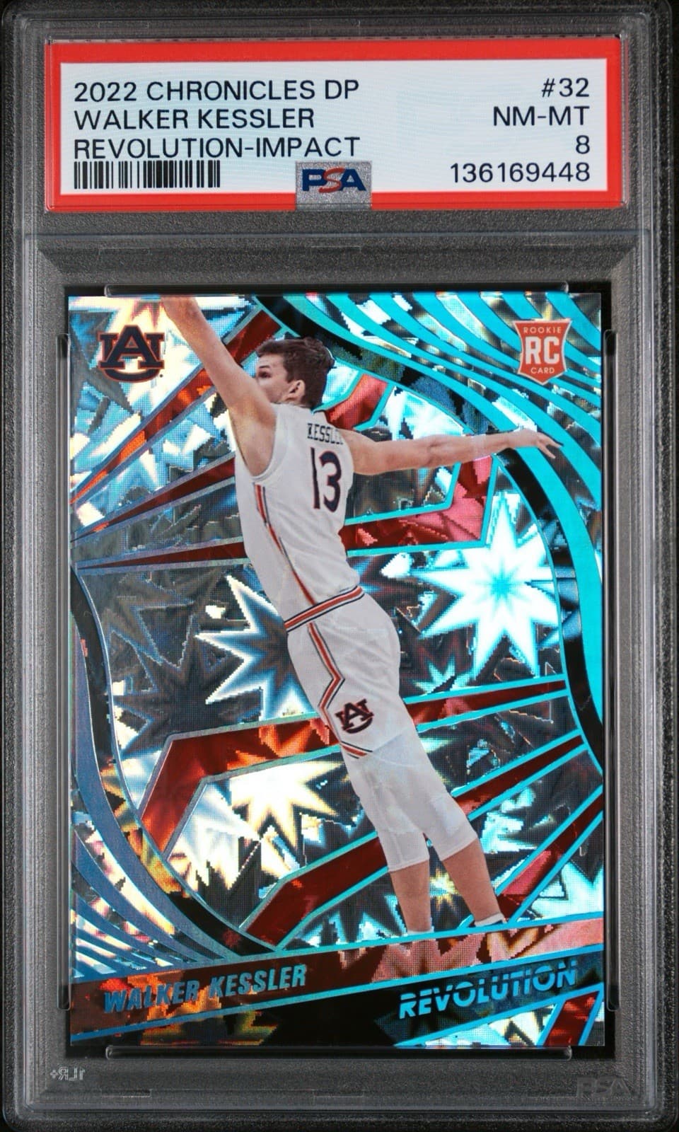 2022 Chronicles Draft Picks - Walker Kessler #32 Revolution - Impact /149. PSA 8