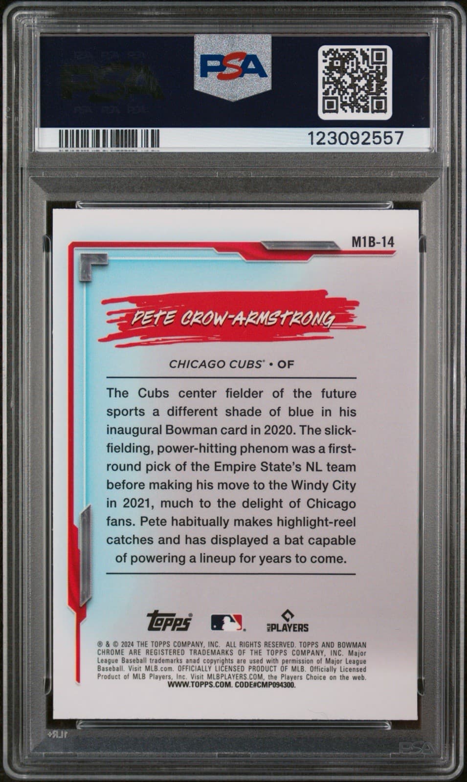 2024 Bowman Chrome Mega Box - My 1st Bowman Pete Crow-Armstrong (RC). PSA 9 Mint