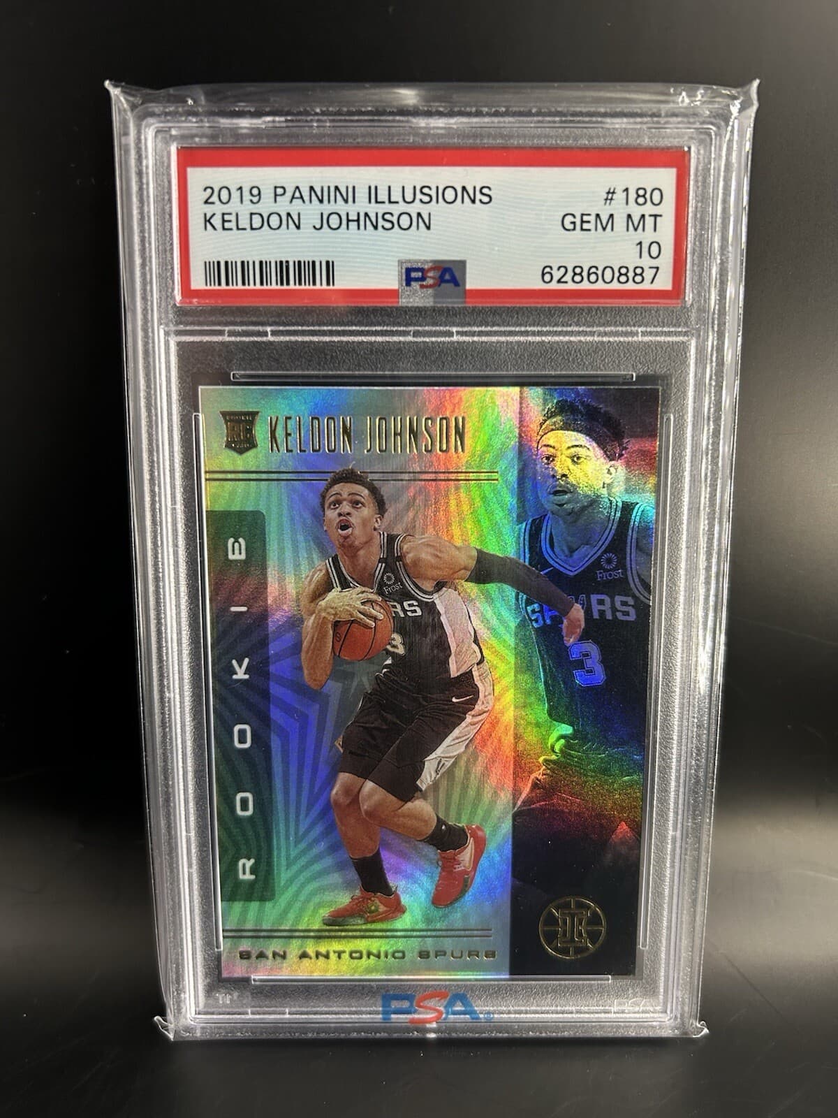 2019-20 Panini Illusions - Rookies #180 Keldon Johnson (RC). PSA 10. Pop 33