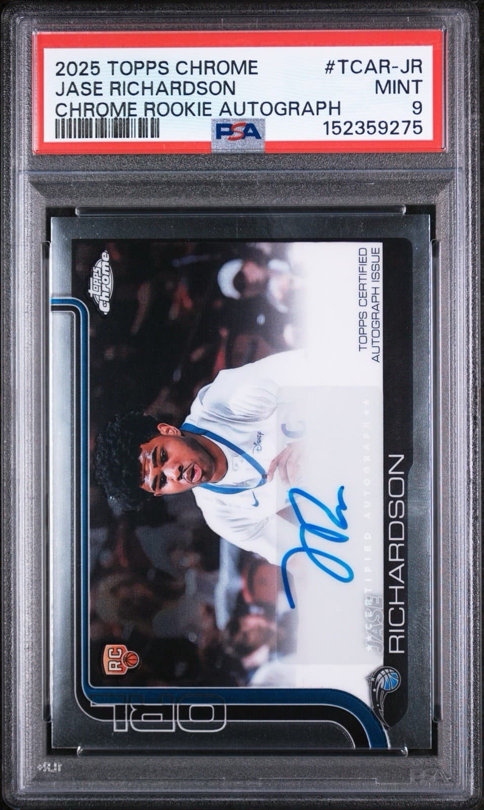 2025 Topps Chrome - Rookie Autographs Jase Richardson #TCAR-JR (RC). PSA 9 MINT