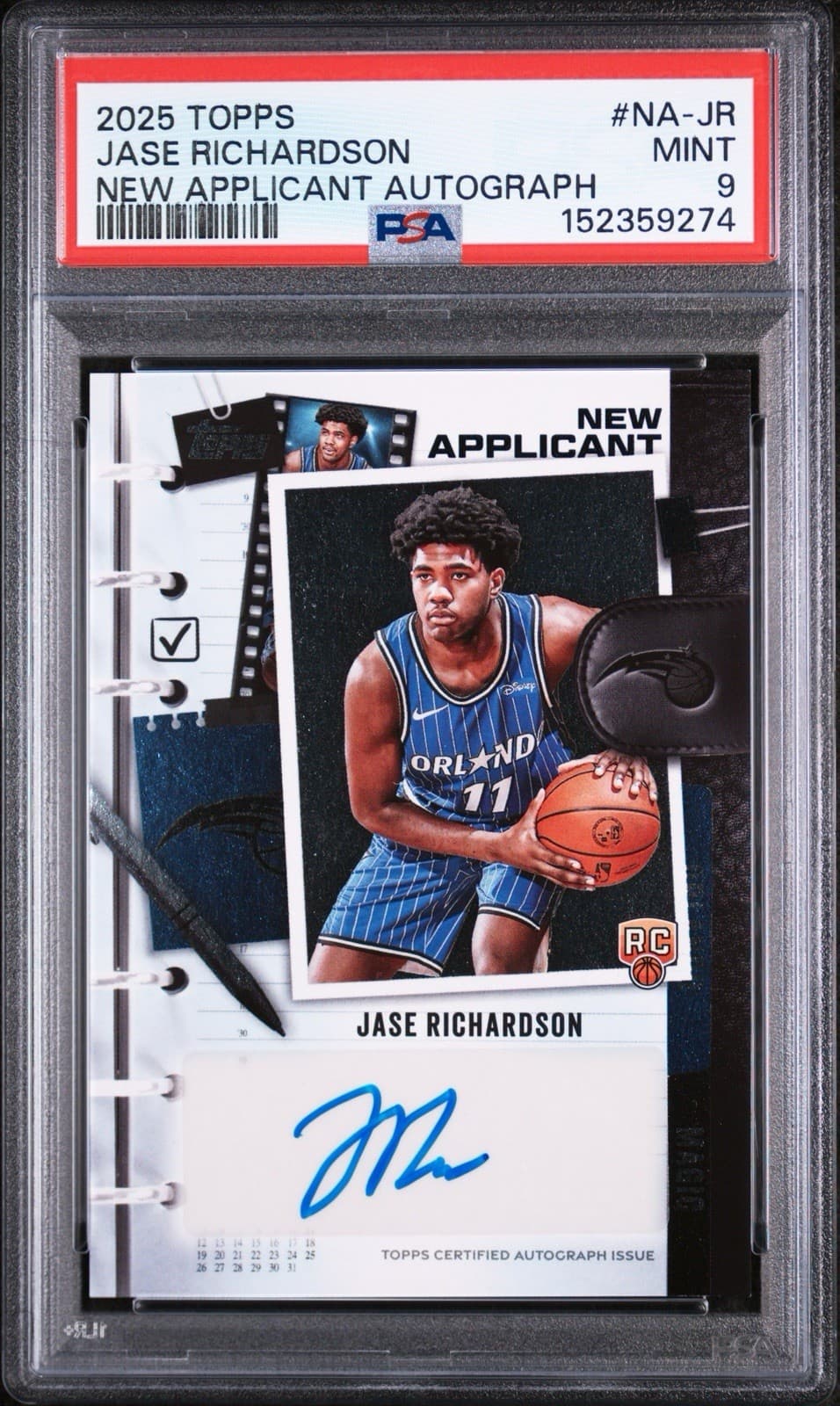 2025-26 Topps - New Applicant Autograph Jase Richardson (RC) #NA-JR. PSA 9 MINT