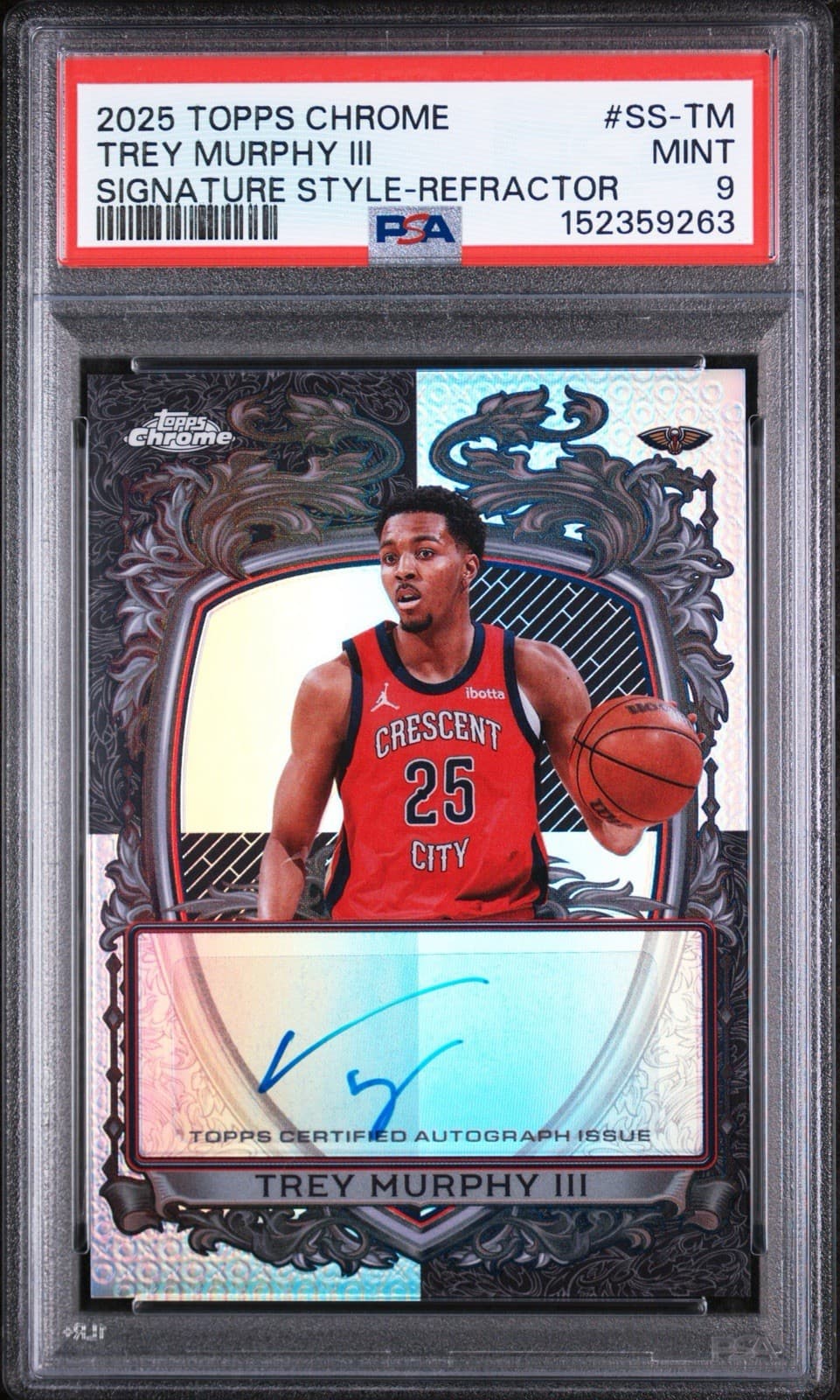 2025 Topps Chrome - Signature Style Trey Murphy III #SS-TM Refractor. PSA 9 MINT