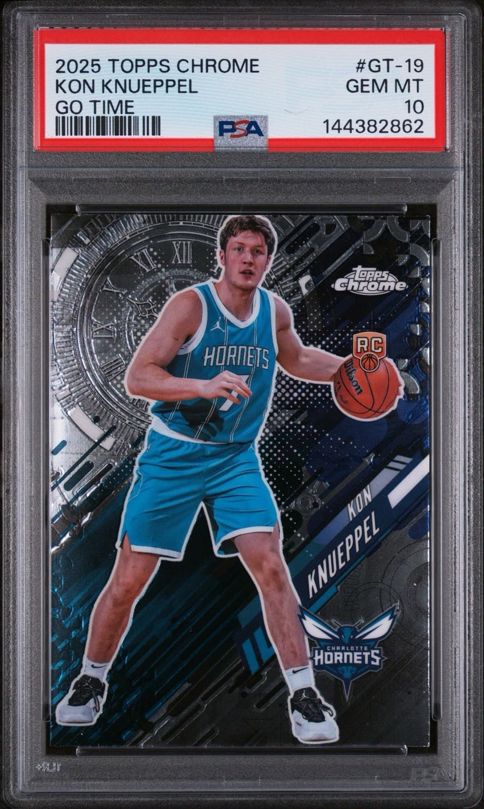 2025-26 Topps Chrome - Go Time Kon Knueppel #GT-19 (RC). PSA 10 GEM MT